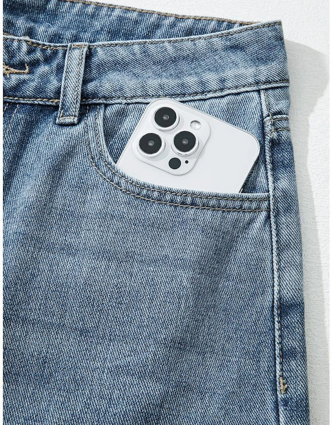 Dusk Blue Embroidered Cropped Wide Leg High Waist Jeans