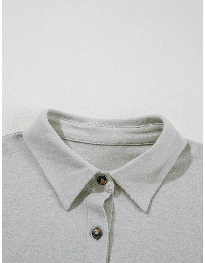 Gray 3 Pcs Crop Tank Top Shorts with Cardigan Lounge Set