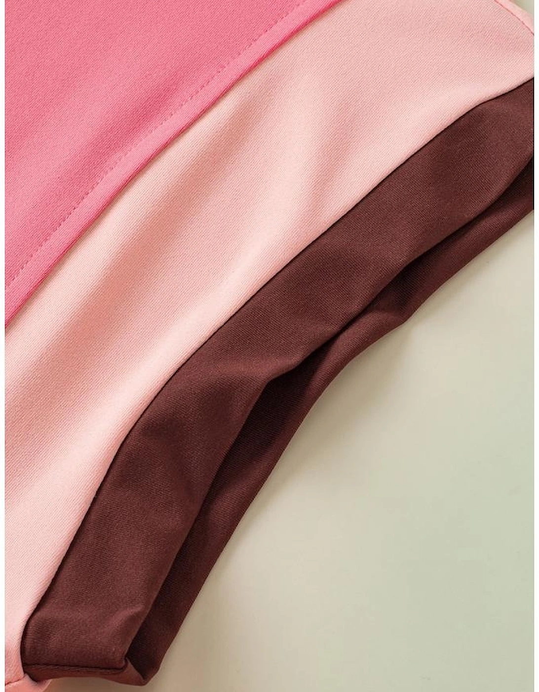 Peach Blossom Contrast Trim Cap Sleeve Tee Shorts Set