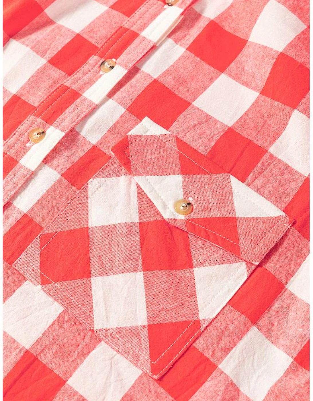 Pink Oversized Plaid Puff Sleeve Round Hem Shirt Dress, 11 of 10