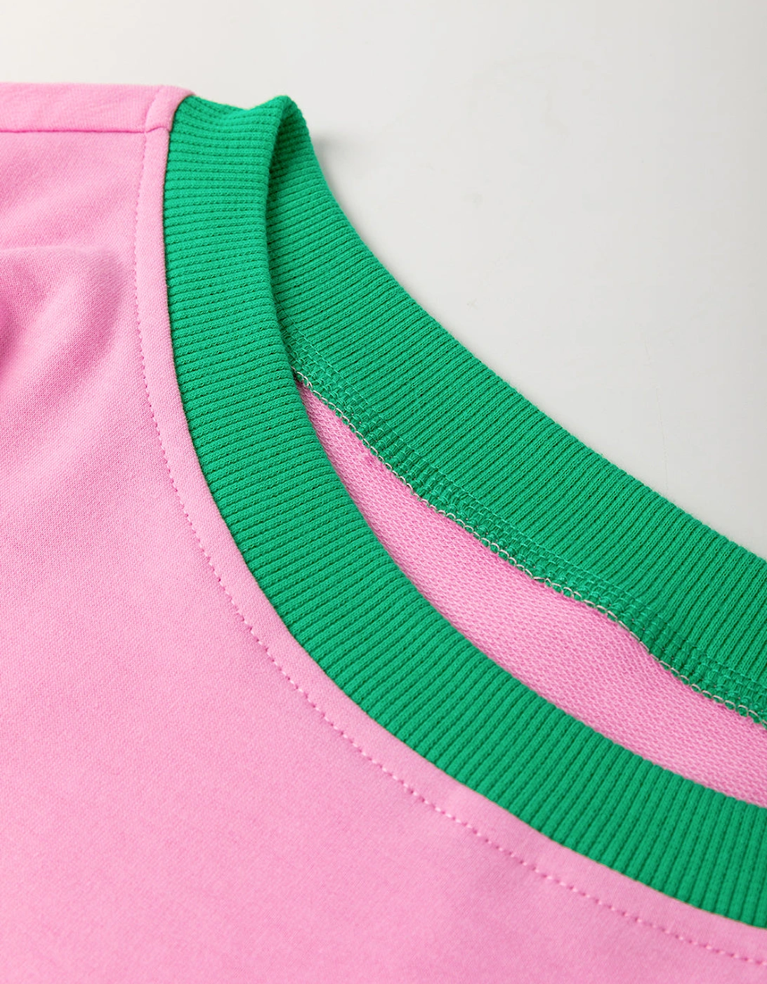 Bonbon Plus Size Contrast Trim T Shirt and Skirt Two Piece Set