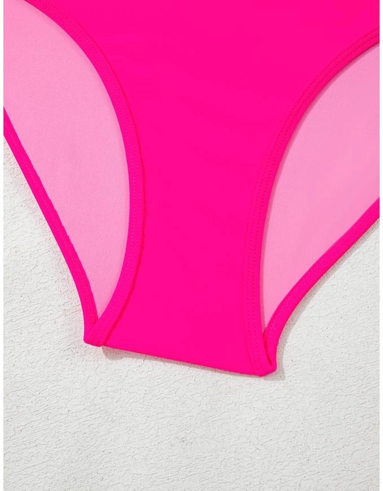 Bonbon Ruched Tummy Control Tankini 2pcs Swimsuit