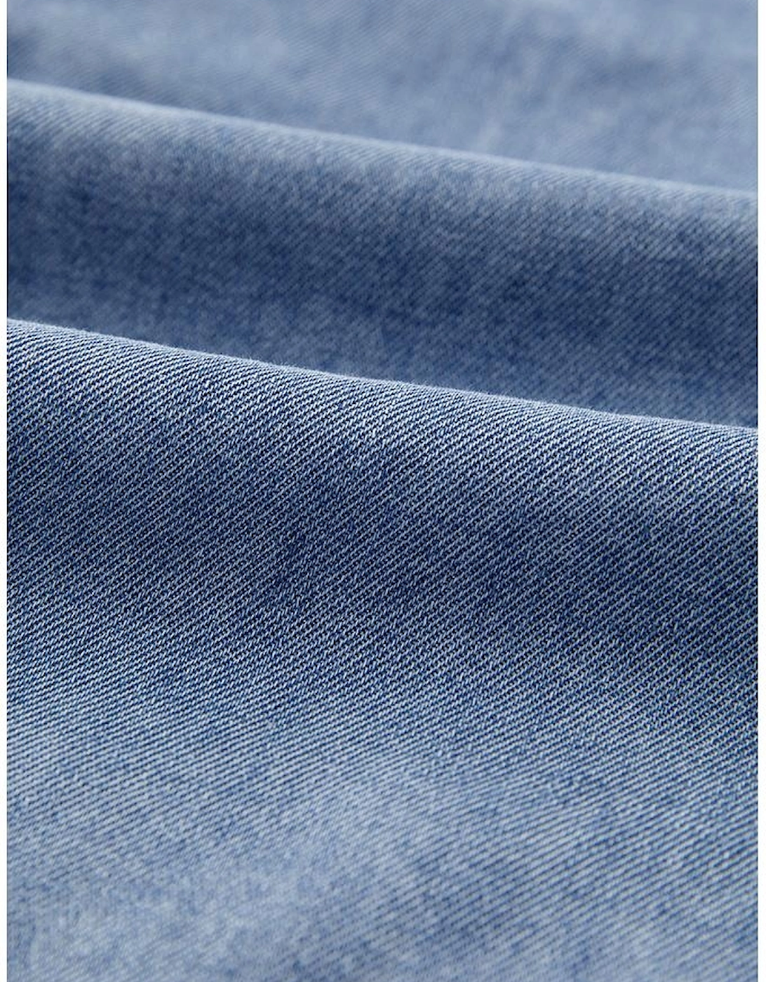 Myosotis Denim Front Pintuck Bow Tie Puff Sleeve Top