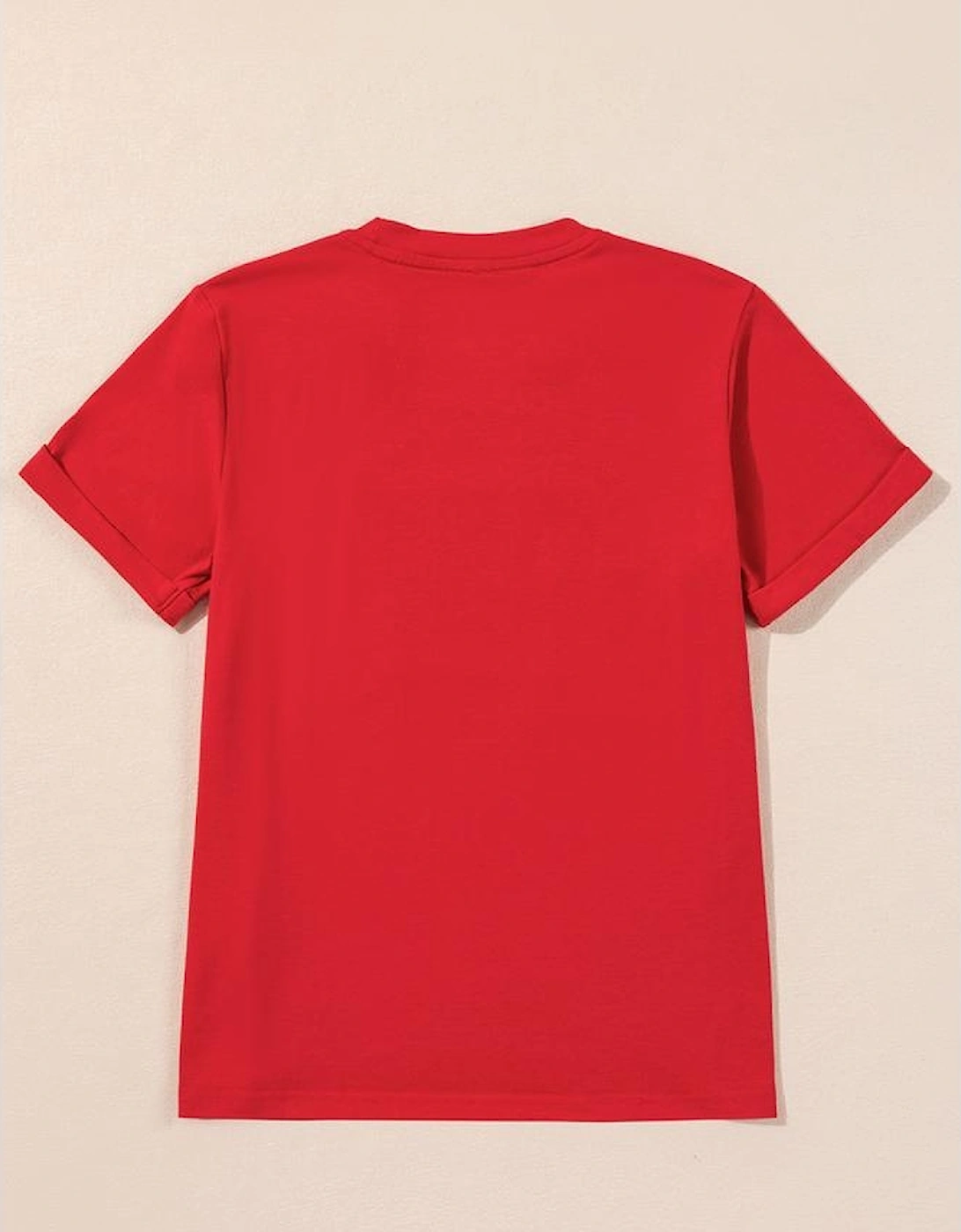 Red Merry Christmas Graphic Crewneck T Shirt