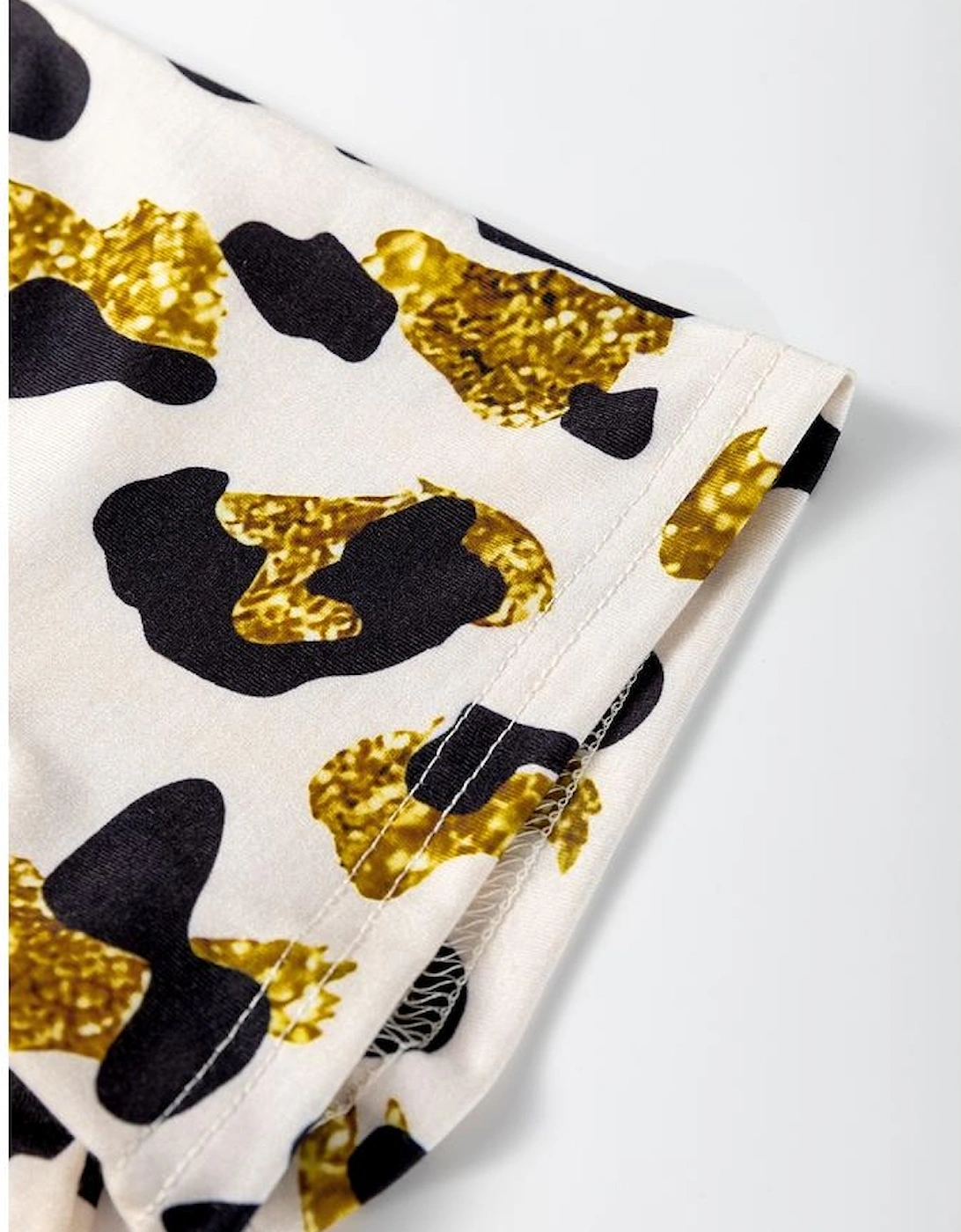 Apricot Leopard Print Round Neck Casual T Shirt