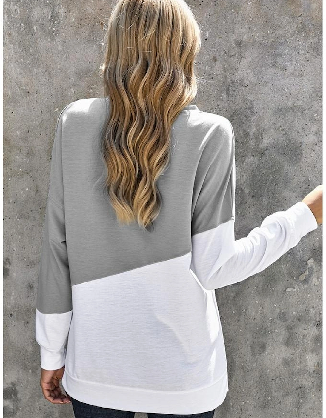 Patchwork Dropped Shoulder Sweatshirt