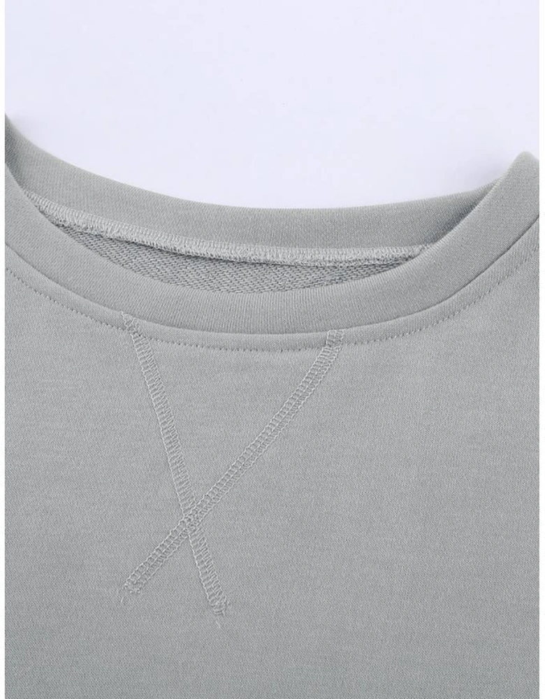 Patchwork Dropped Shoulder Sweatshirt