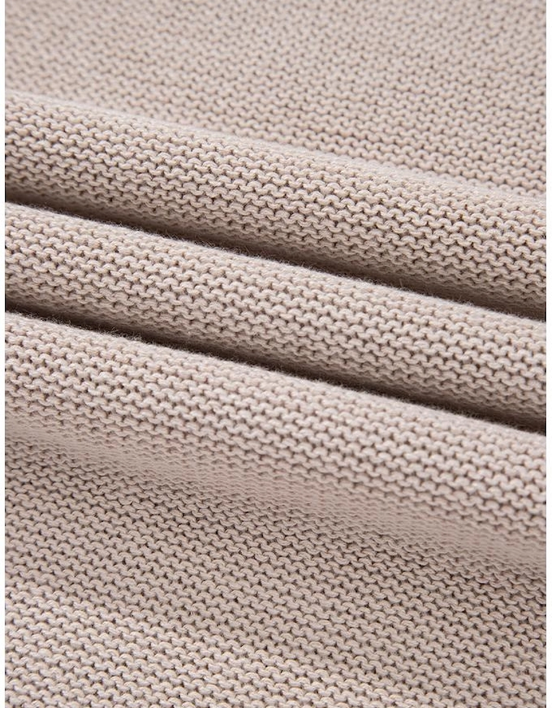 Simply Taupe Colorblock Exposed Seam Round Neck Sweater, 12 of 11