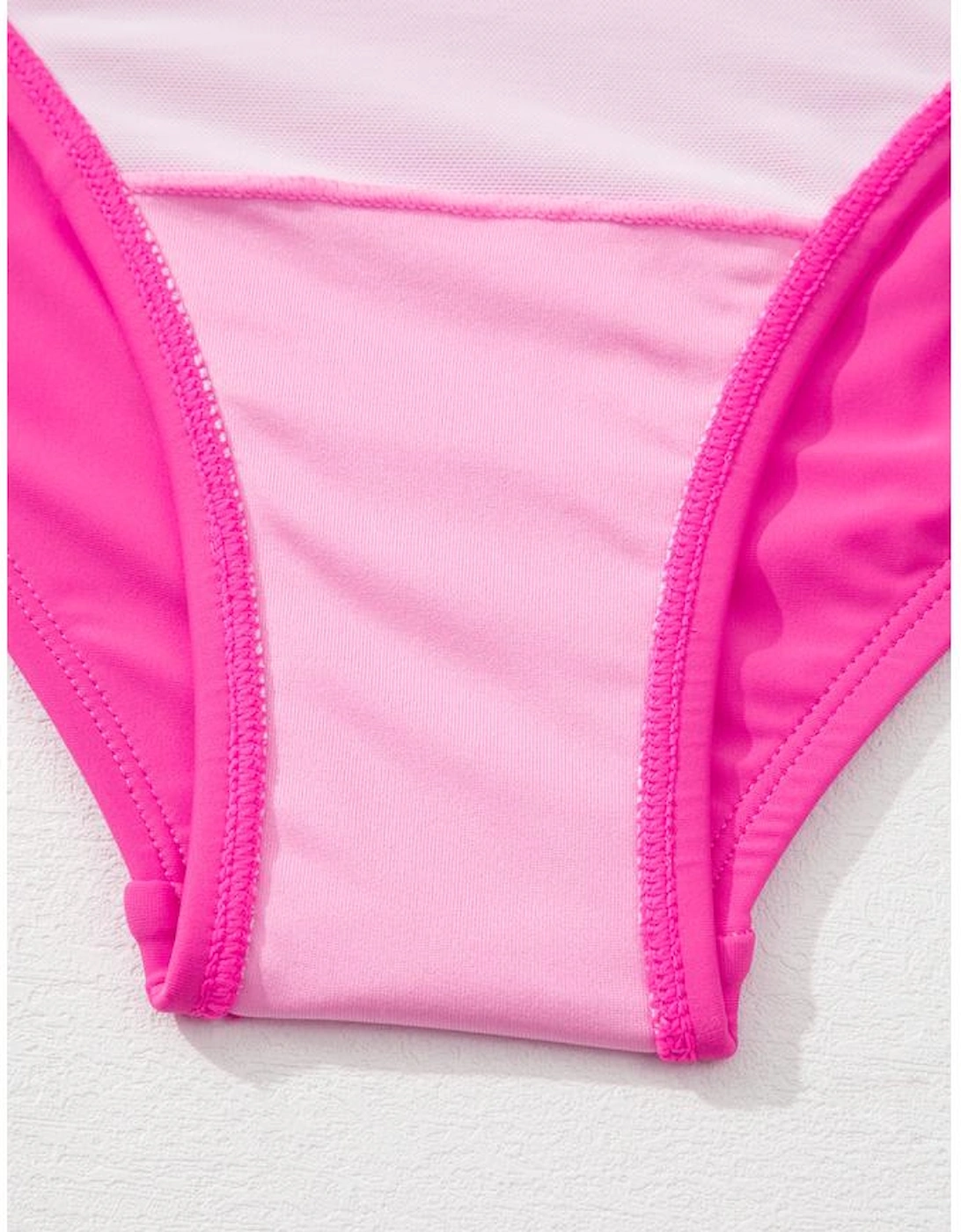 Rose Red Square Neck Knotted Shoulder Open Back One Piece Swimsuit