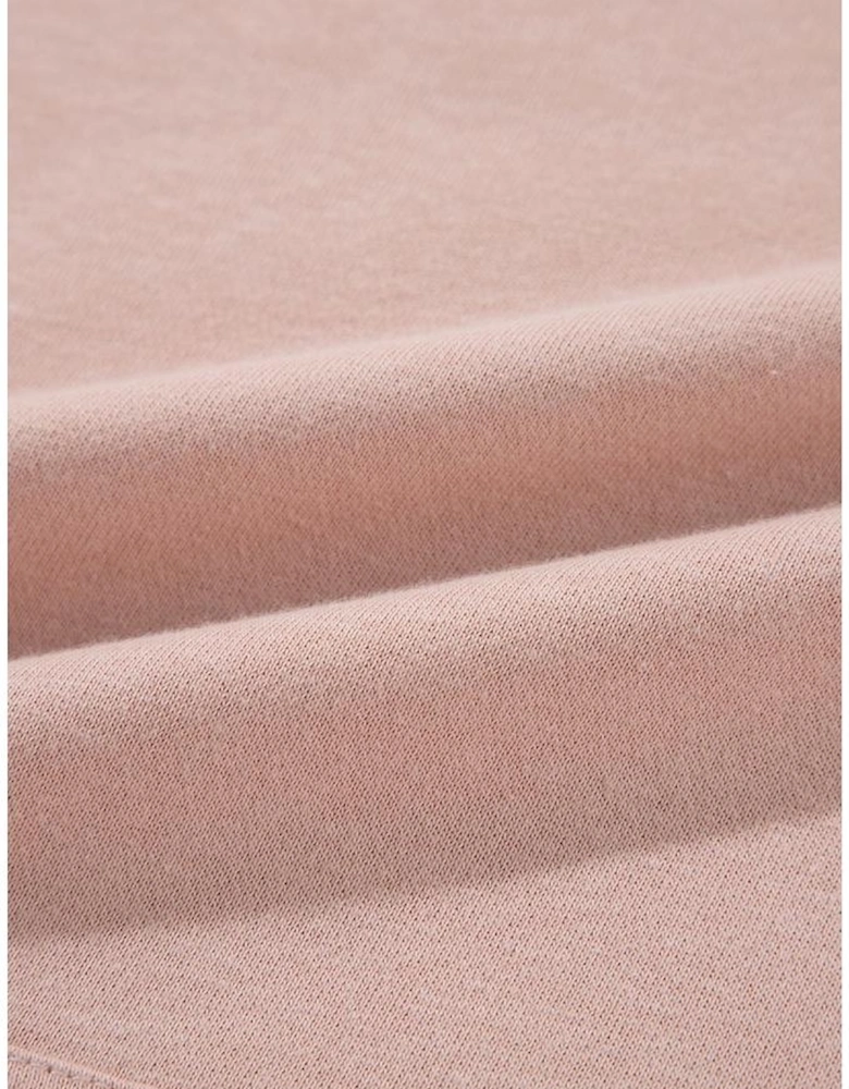 Fushia Solid Color Rivet Stud Raglan Sleeve Hoodie with Pocket