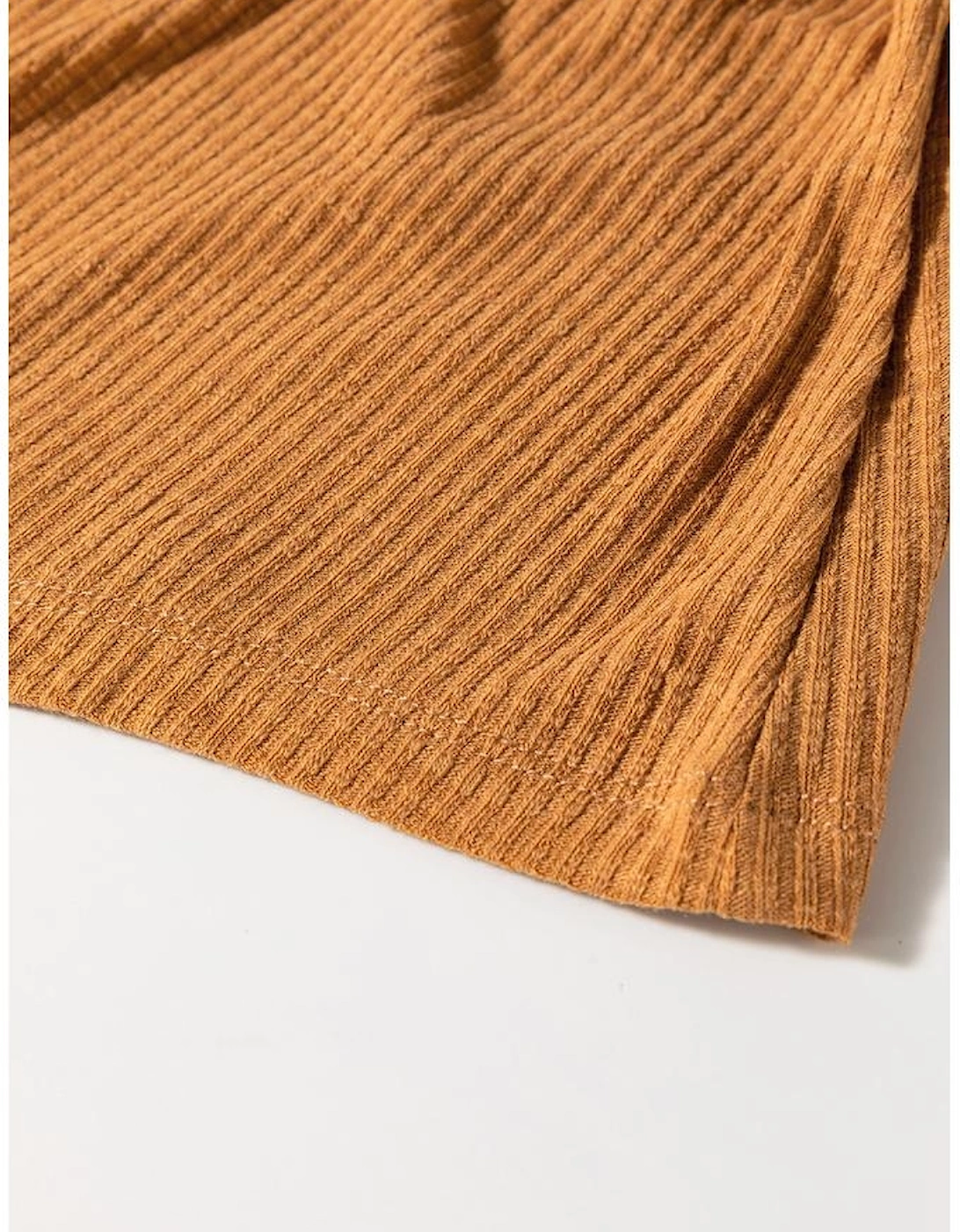 Straw Yellow Ribbed Front Knot Buttoned Thin Strap Tank Top