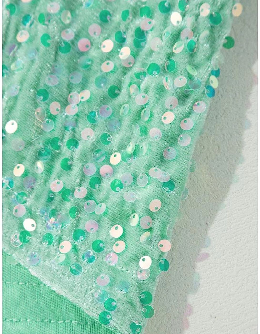 Moonlight Jade Sequin Batwing Sleeve V Neck Velvet Blouse, 16 of 15