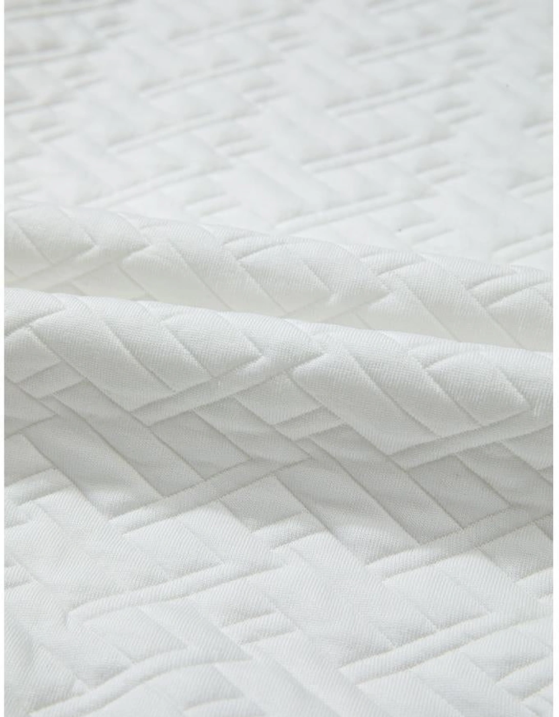 White Textured Pocketed Collared V Neck Pullover Sweatshirt