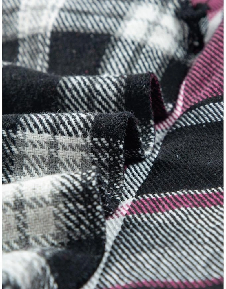 Black Plaid Colorblock Loose Shacket