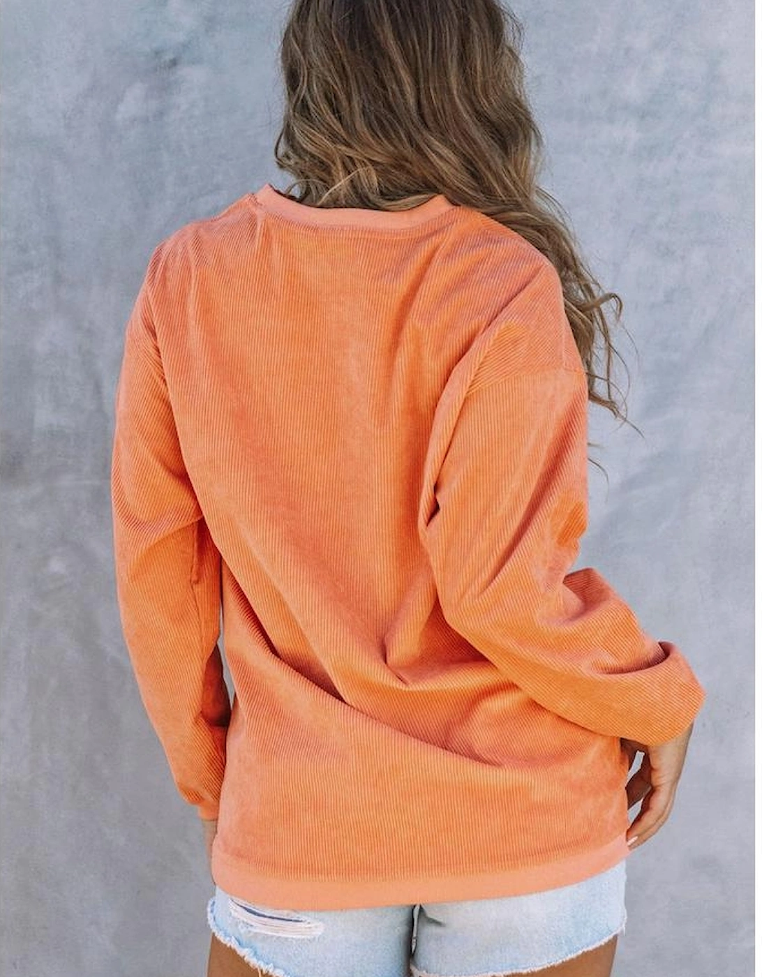 Orange Pumpkin Smile Face Graphic Sweatshirt