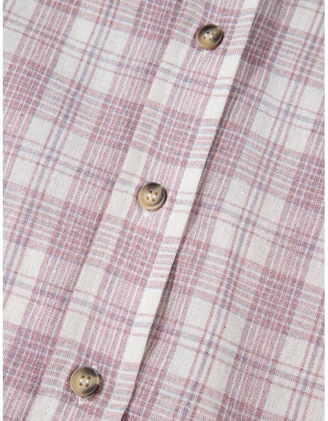 Bonbon Plaid Print Drawstring Hooded Button-up Plus Size Shirt, 13 of 12