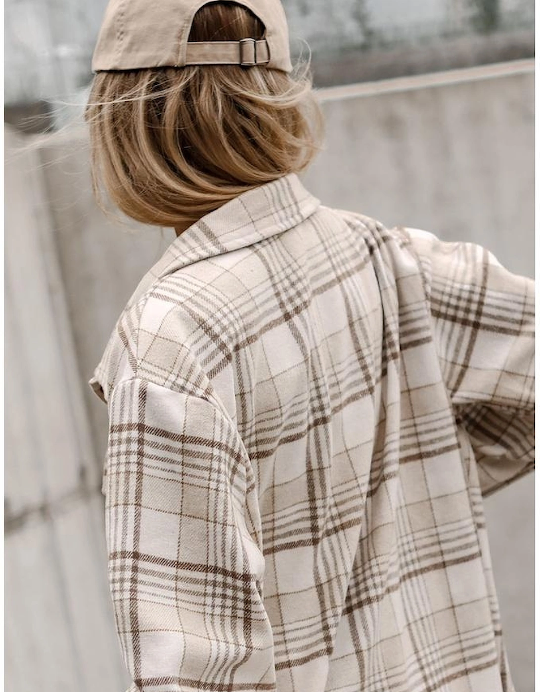 Khaki Plaid Removable Hood Buttoned Shacket, 14 of 13