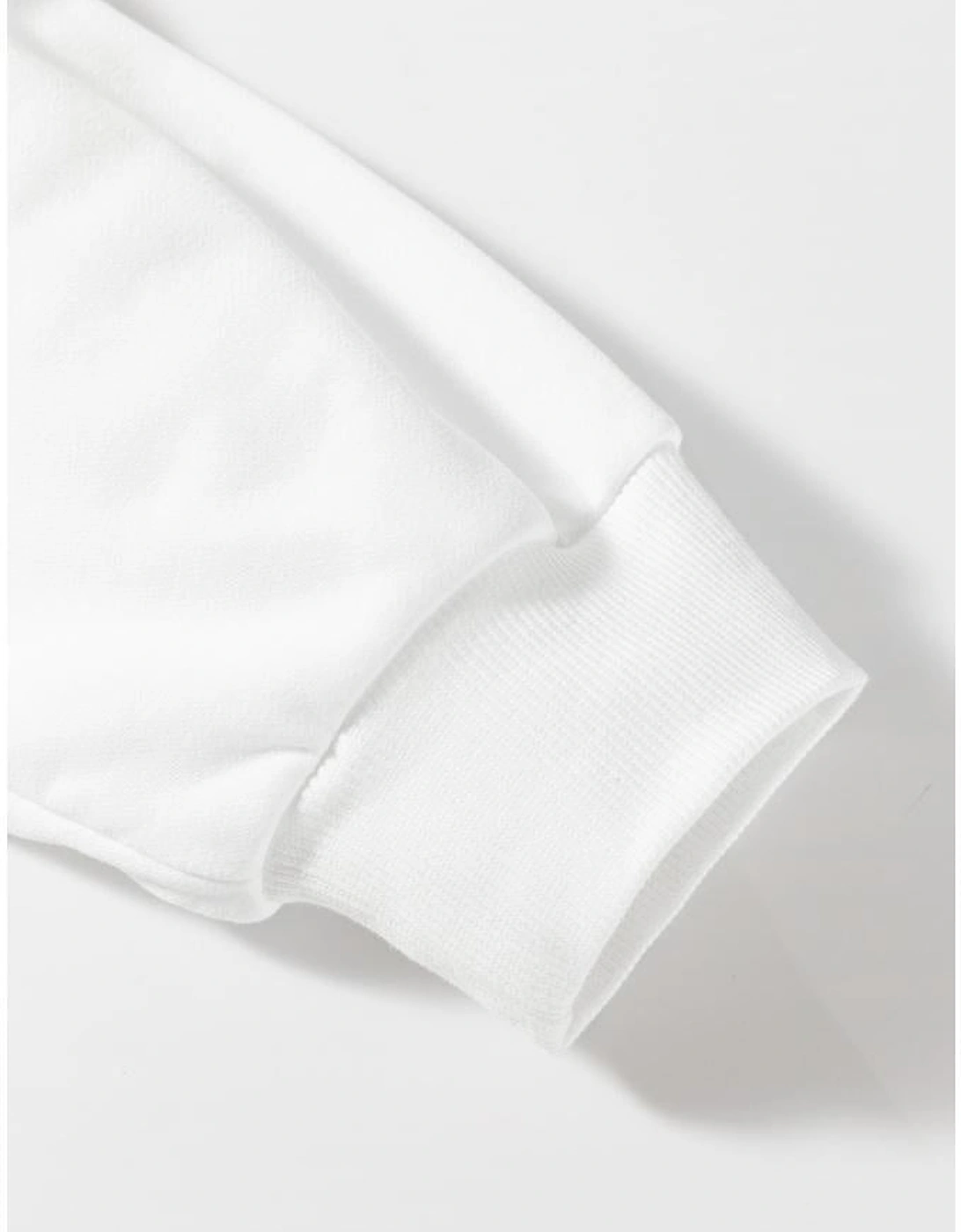 White Plus Size Colorful Striped Drop Shoulder Loose Sweatshirt