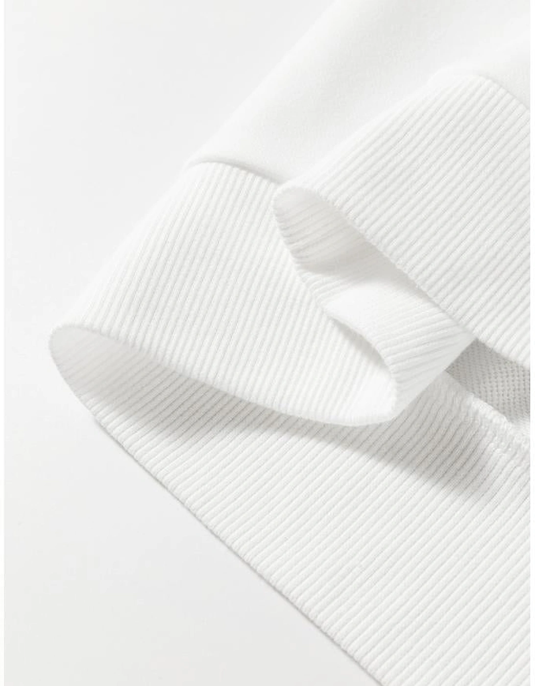 White Plus Size Colorful Striped Drop Shoulder Loose Sweatshirt