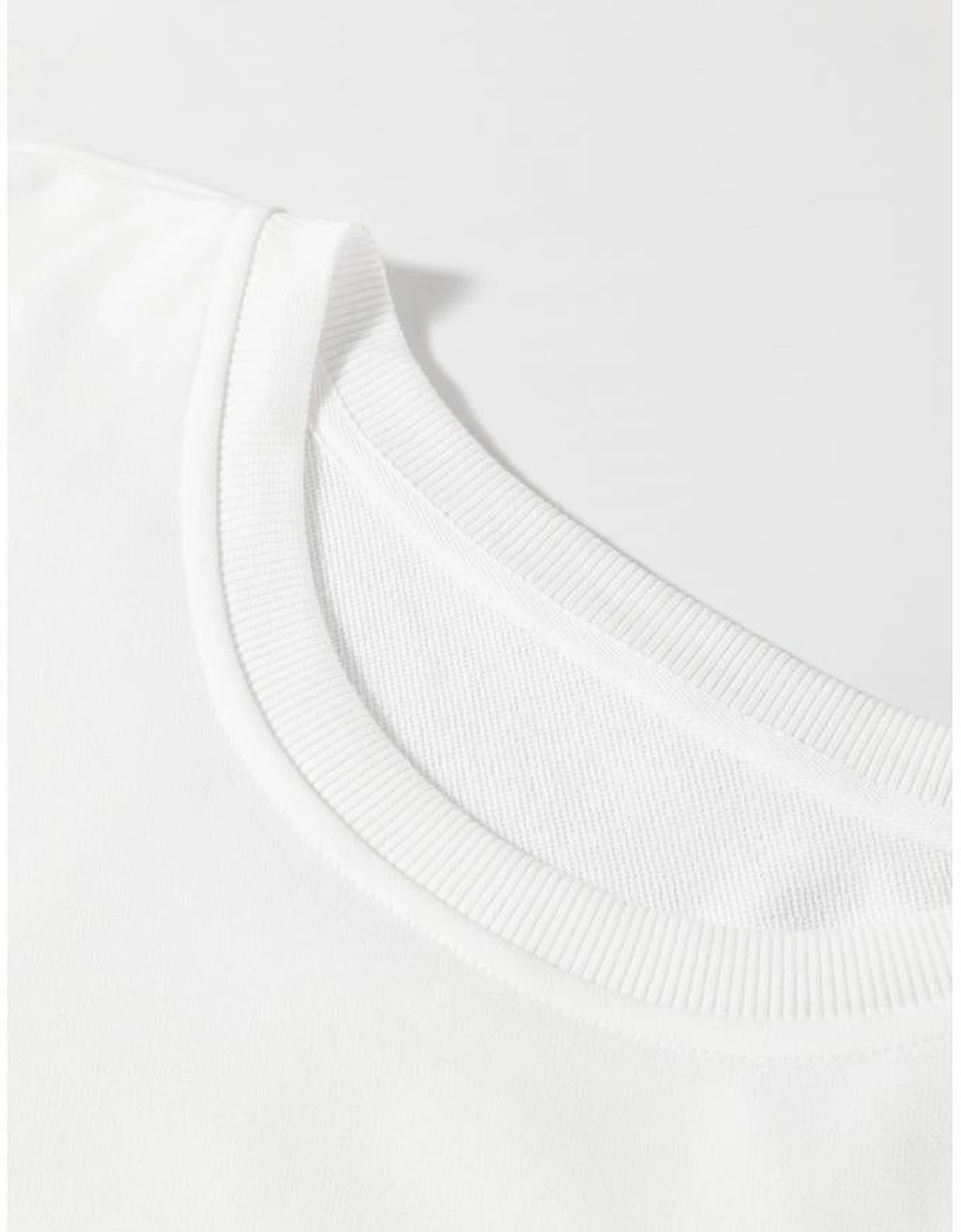 White Plus Size Colorful Striped Drop Shoulder Loose Sweatshirt