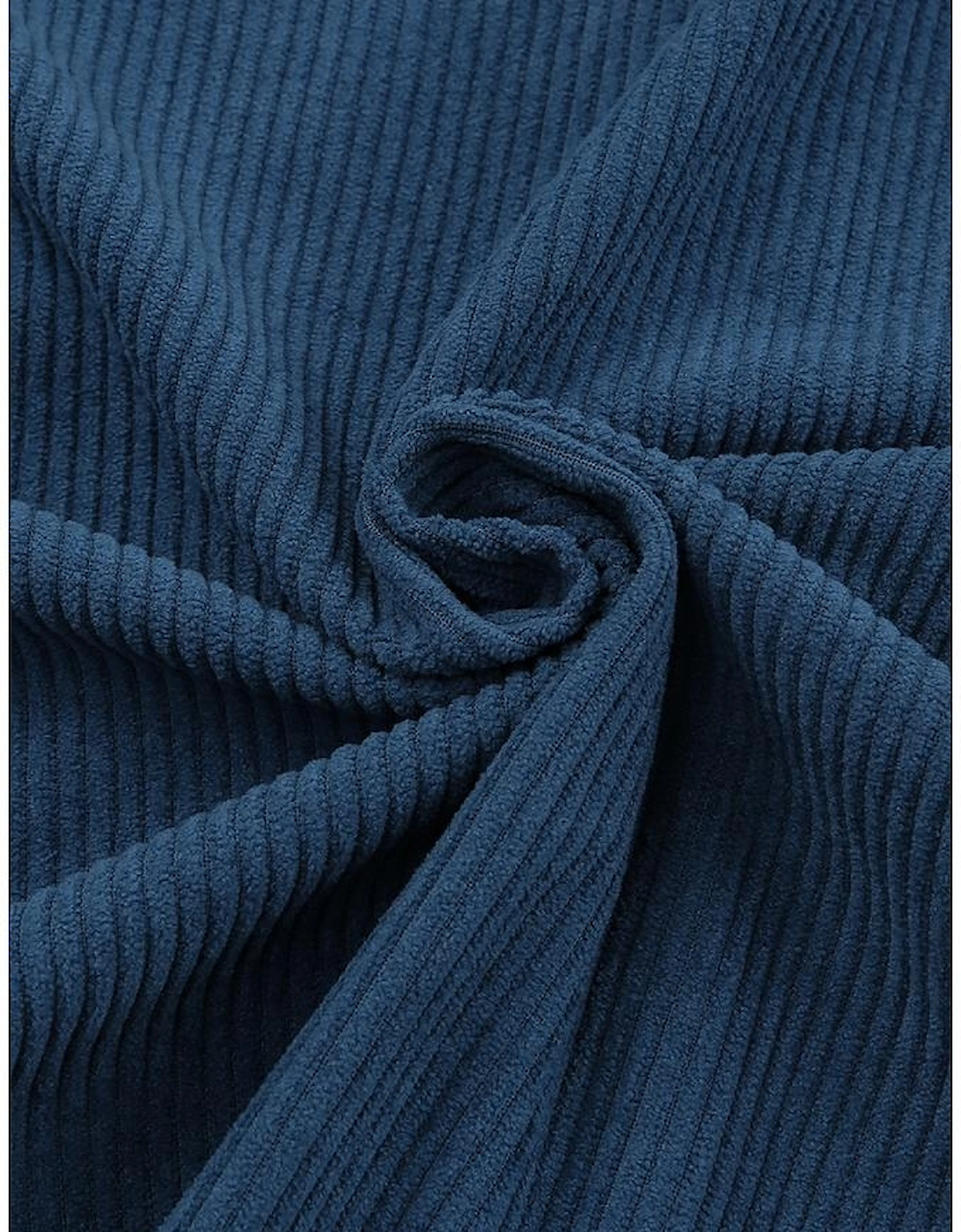 Blue Corduroy Button Pocket Shirt