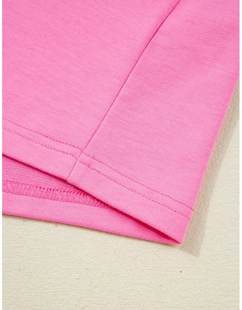 Bonbon Lace Striped Patchwork Long Sleeve Corded V Neck Plus Size Top