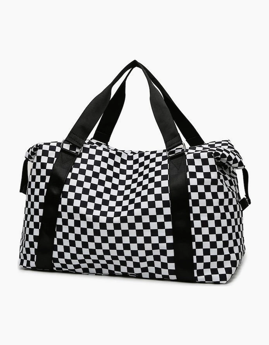 Black Checkered Print Large Capacity Tote Bag, 7 of 6
