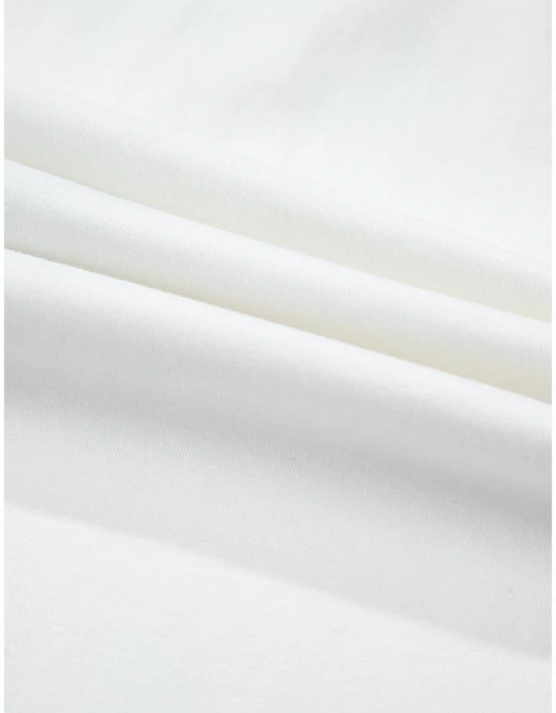 White St Patrick Lucky Clover Sequin Graphic T Shirt