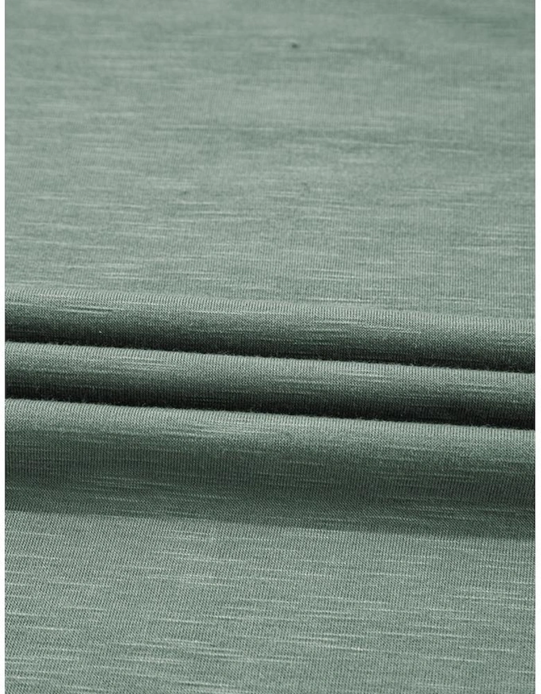 Seagrass Plus Size Exposed Seam Drop Shoulder Henley Top