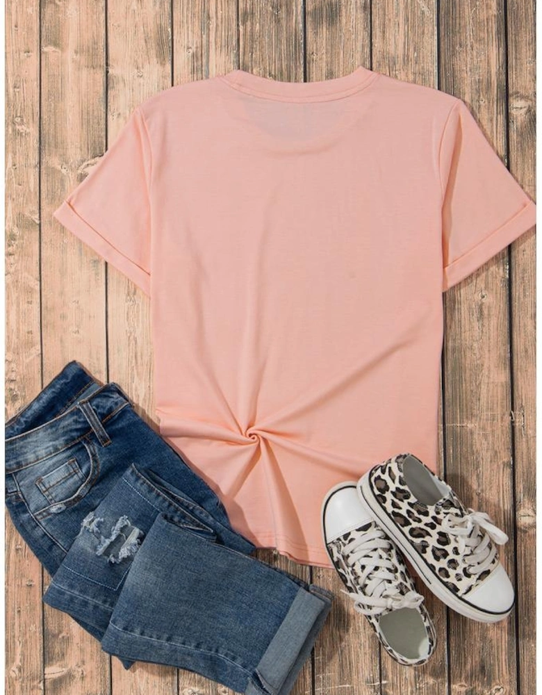 Pink Crawfish Season Graphic Casual Tee