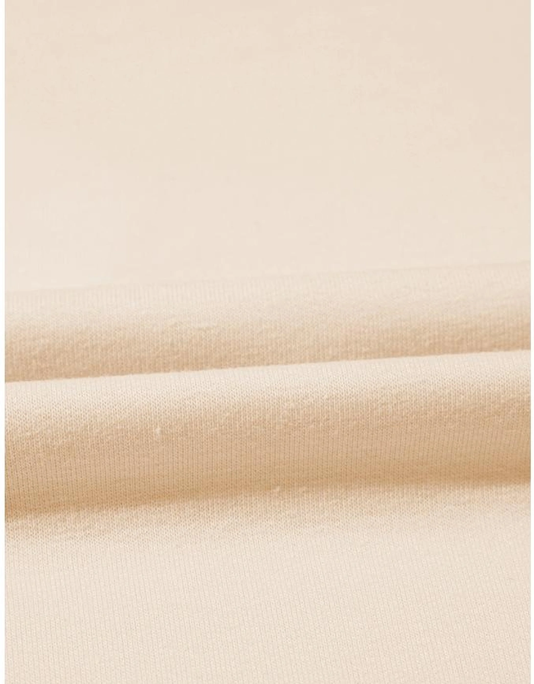 Beige Star Shape Studded Crew Neck Plus Size T Shirt