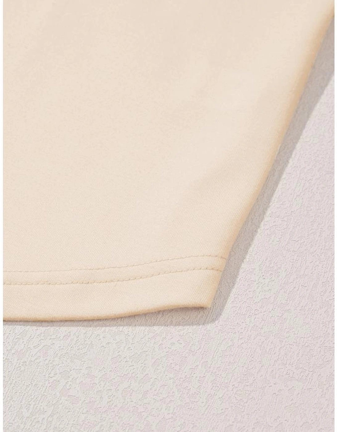 Beige Star Shape Studded Crew Neck Plus Size T Shirt