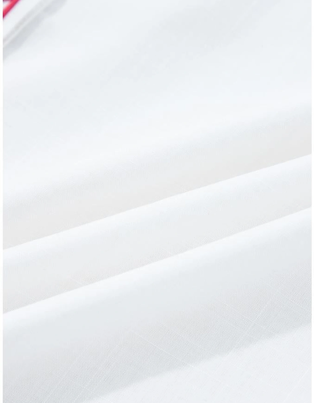 White Floral Embroidered Puff Long Sleeve Casual Shirt