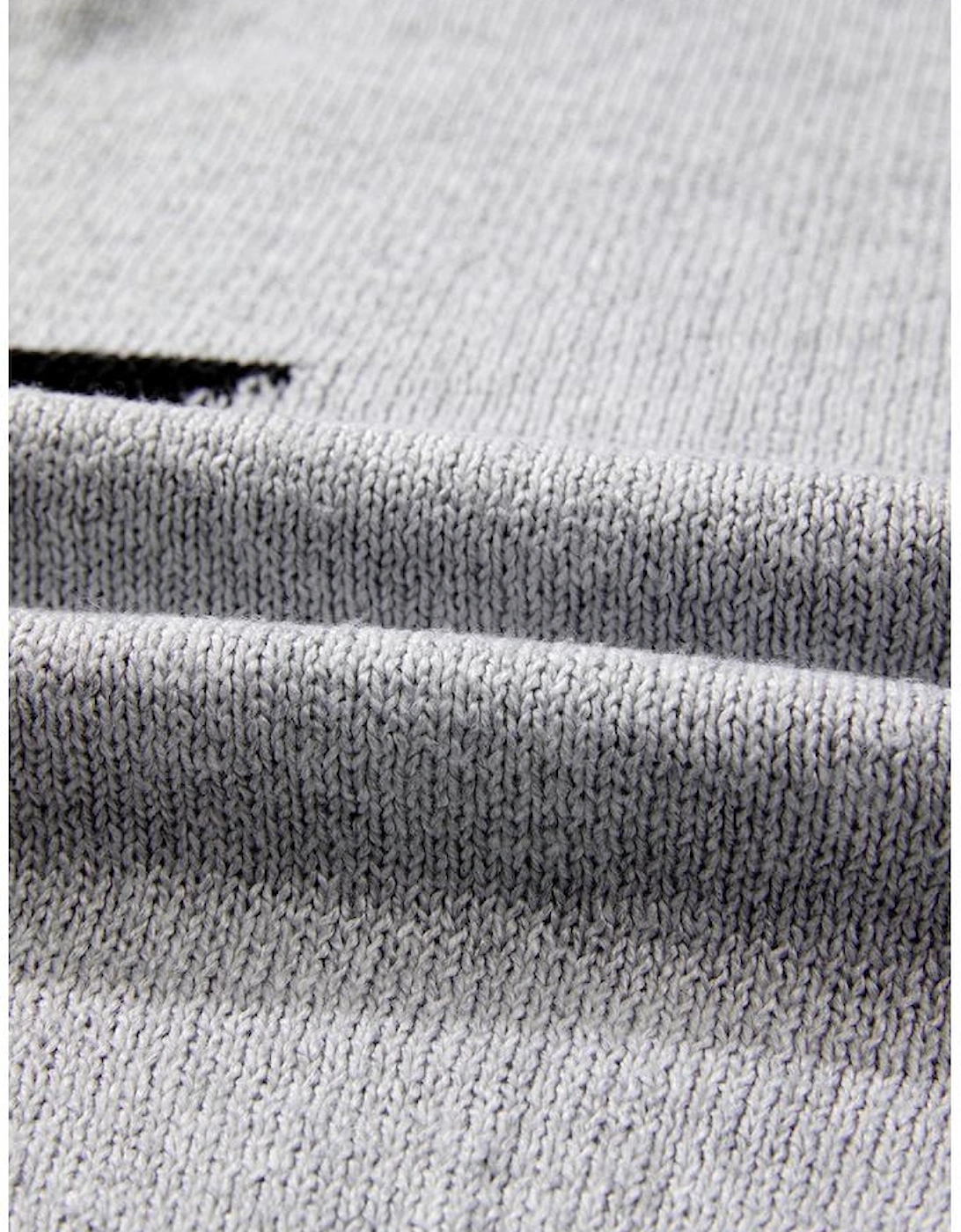 Gray Star Pattern Drop Shoulder Sweater, 12 of 11