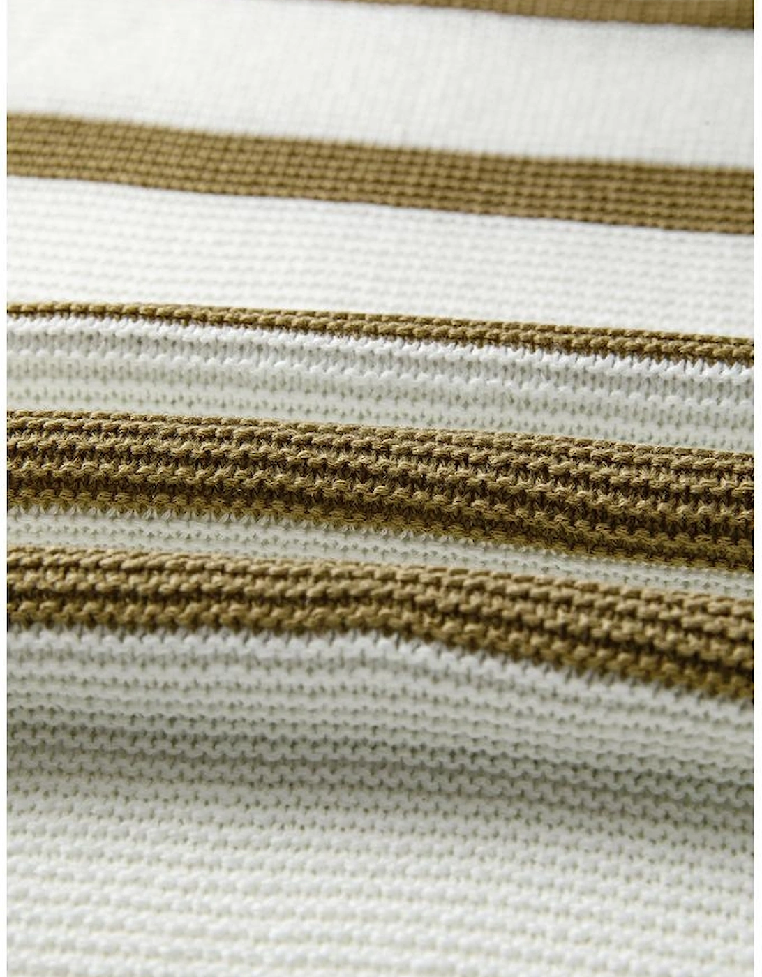 Khaki Stripe Tie Open Side Sweater Knitted Top