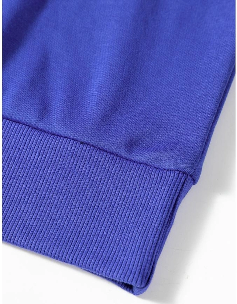 Dark Blue Tinsel Game Day Drop Shoulder Graphic Sweatshirt