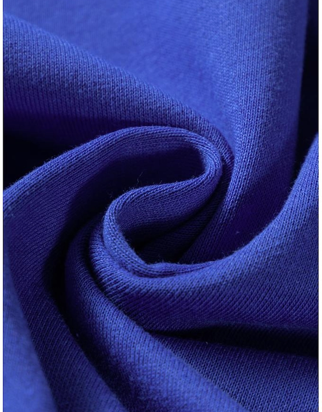 Dark Blue Tinsel Game Day Drop Shoulder Graphic Sweatshirt