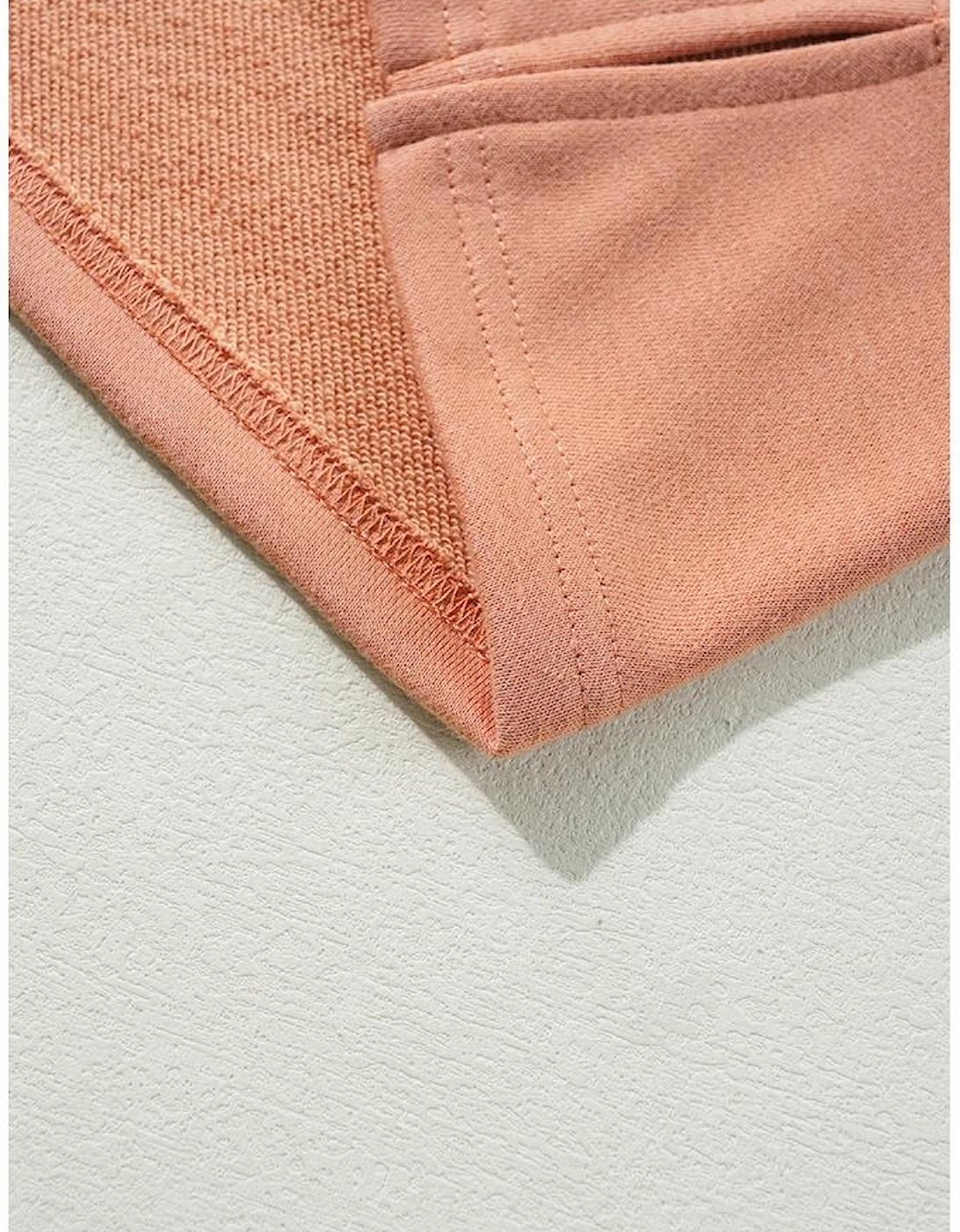 Grapefruit Orange Flower Patch Graphic Exposed Seam Wide Sleeve Top