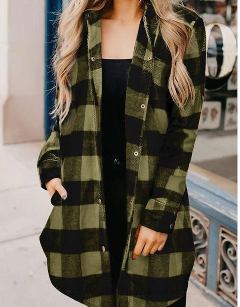 Azura Exchange Plaid Shirt Coat