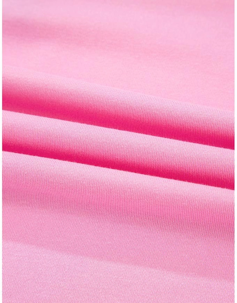 Bonbon Button Striped Collar Patchwork Puff Sleeve Sweatshirt