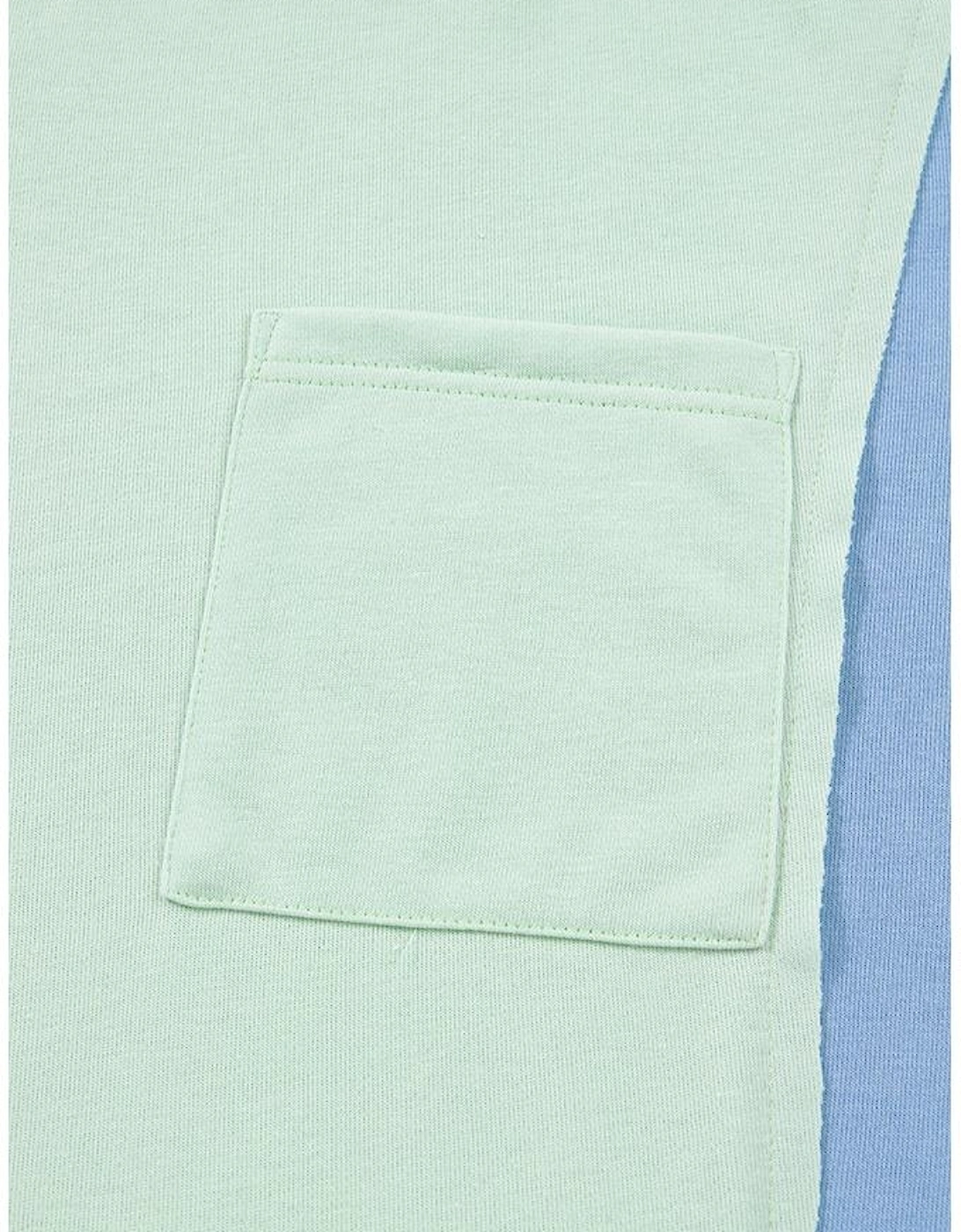 Green Color Block Floral Patchwork Long Sleeve Notched Neck Plus Size Top