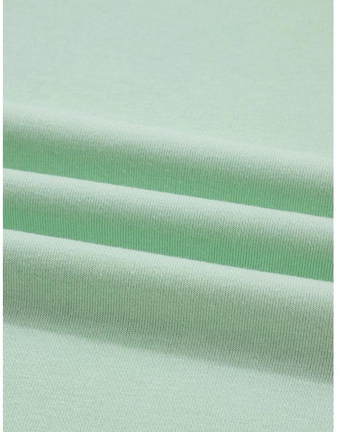 Green Color Block Floral Patchwork Long Sleeve Notched Neck Plus Size Top