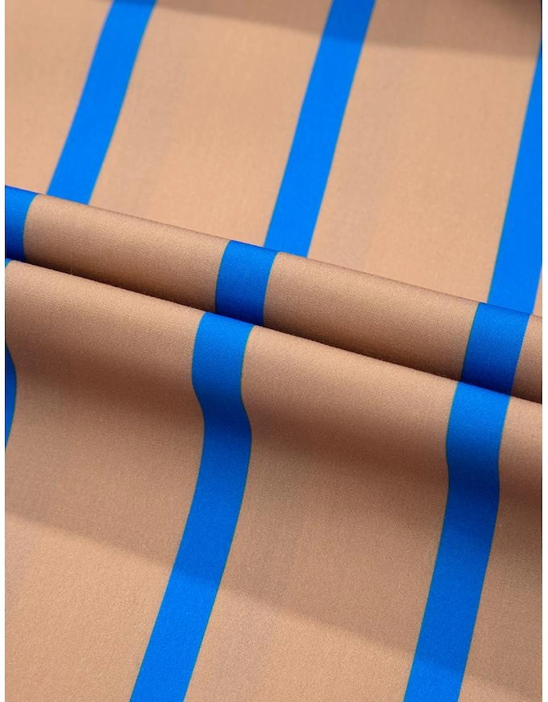 Khaki Stripe Contrast Striped Print 3/4 Sleeve Babydoll Plus Size Dress, 13 of 12