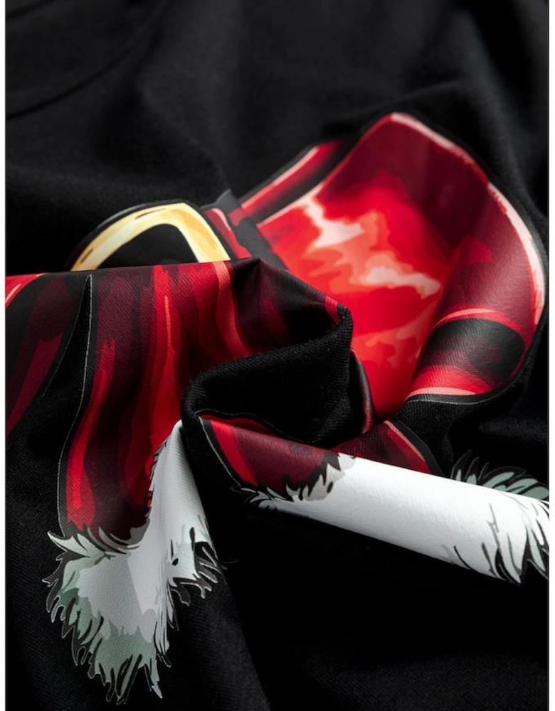 Black Christmas Big Bowknot Graphic Crewneck T Shirt