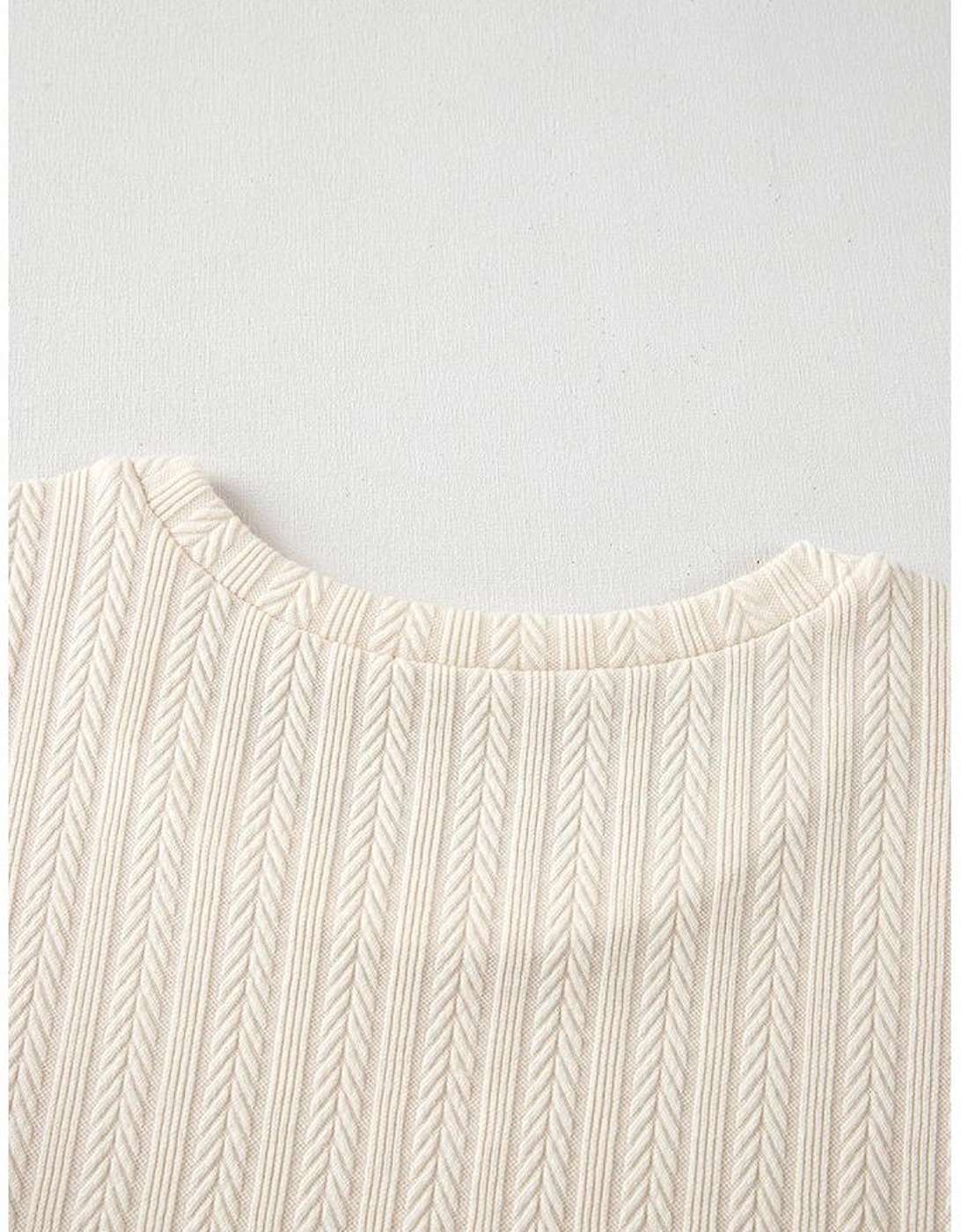 Apricot Polka Dot Mesh Puff Sleeve Textured Blouse