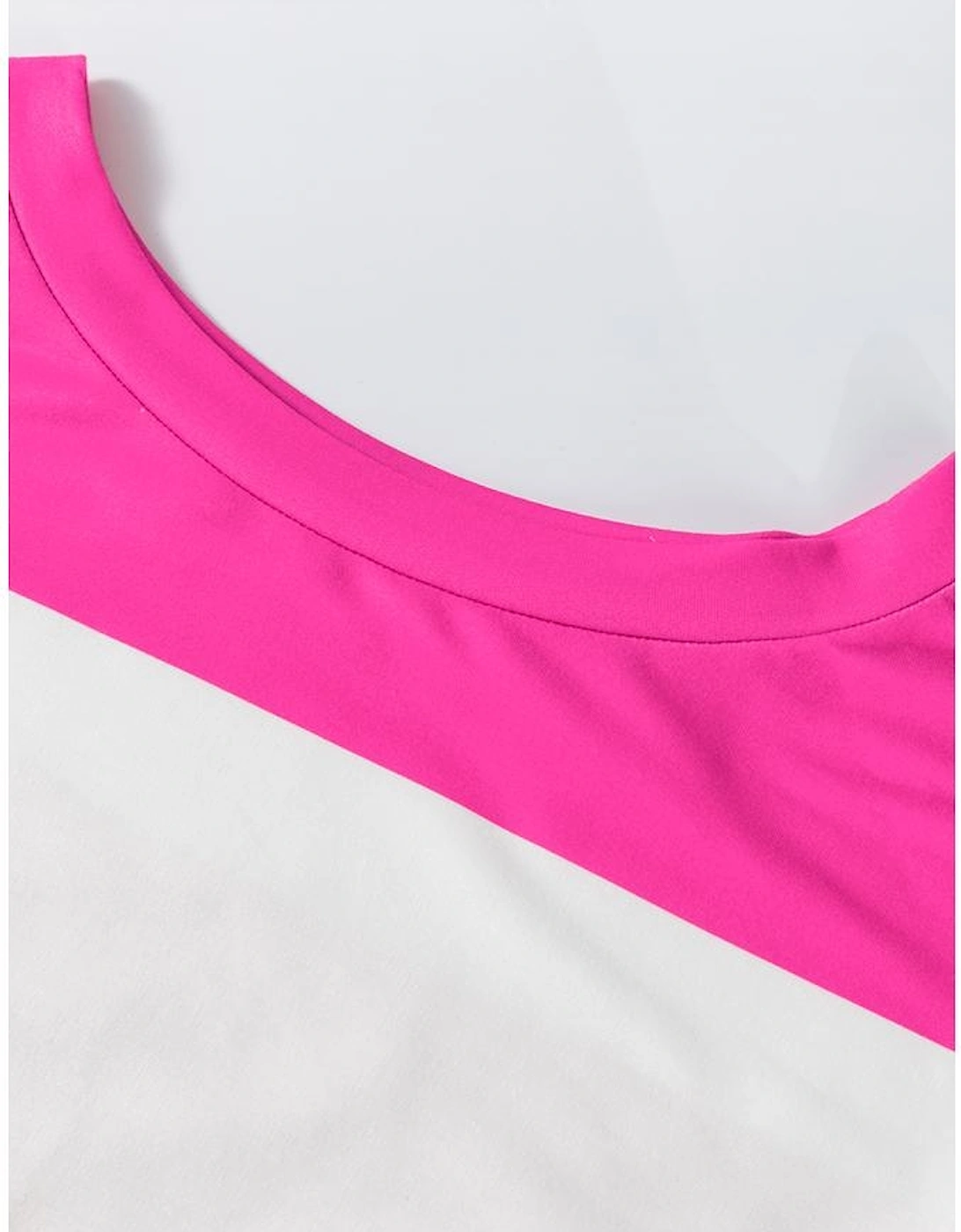 Rose Red Colorblock Striped Drop Shoulder Long Sleeve Top, 12 of 11