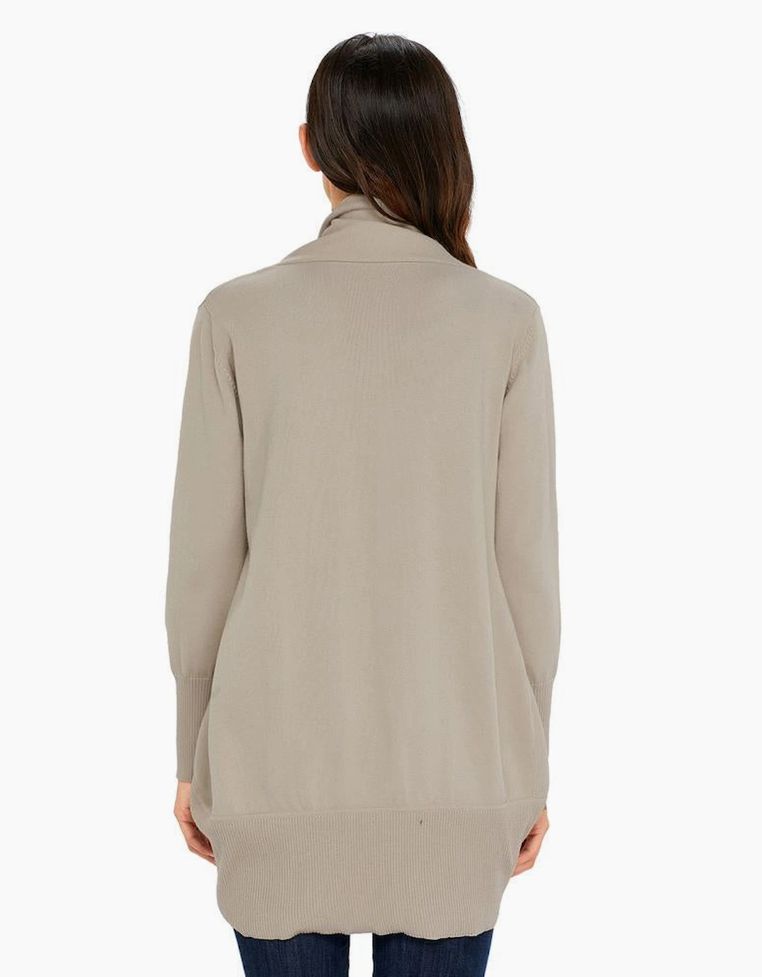 Khaki Super Soft Long Sleeve Open Cardigan