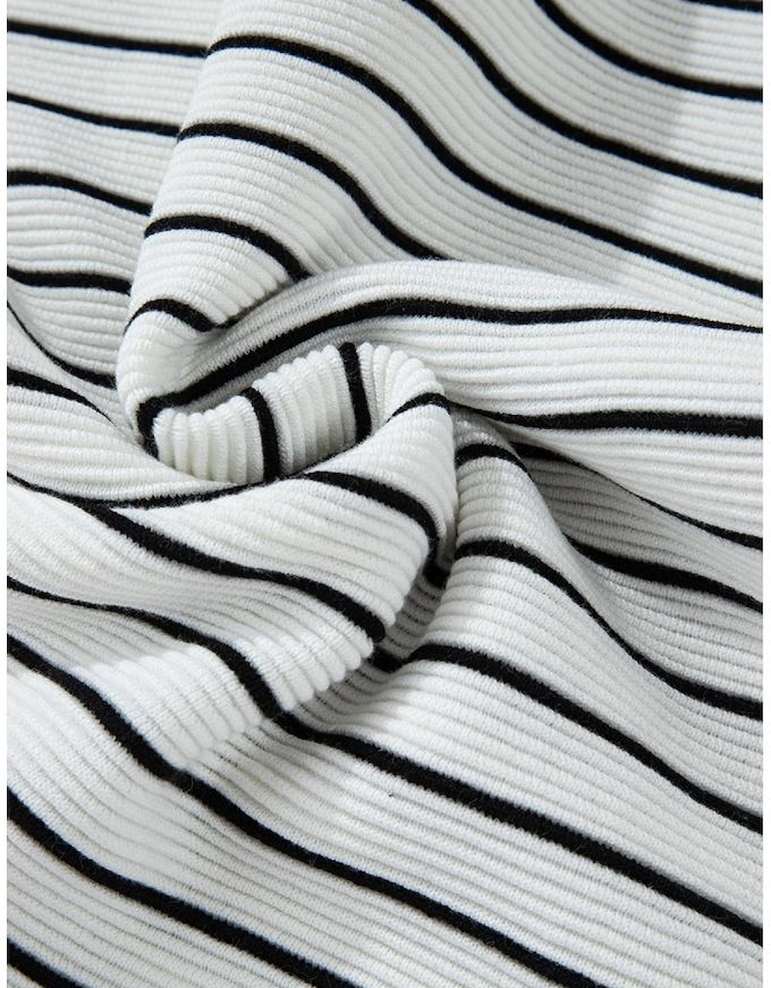 White Stripe Drawstring Hooded Loose Sweater T Shirt