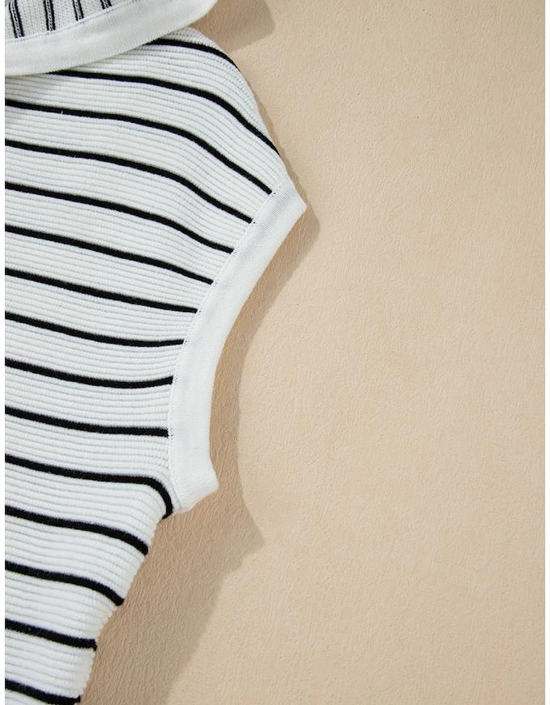 White Stripe Drawstring Hooded Loose Sweater T Shirt