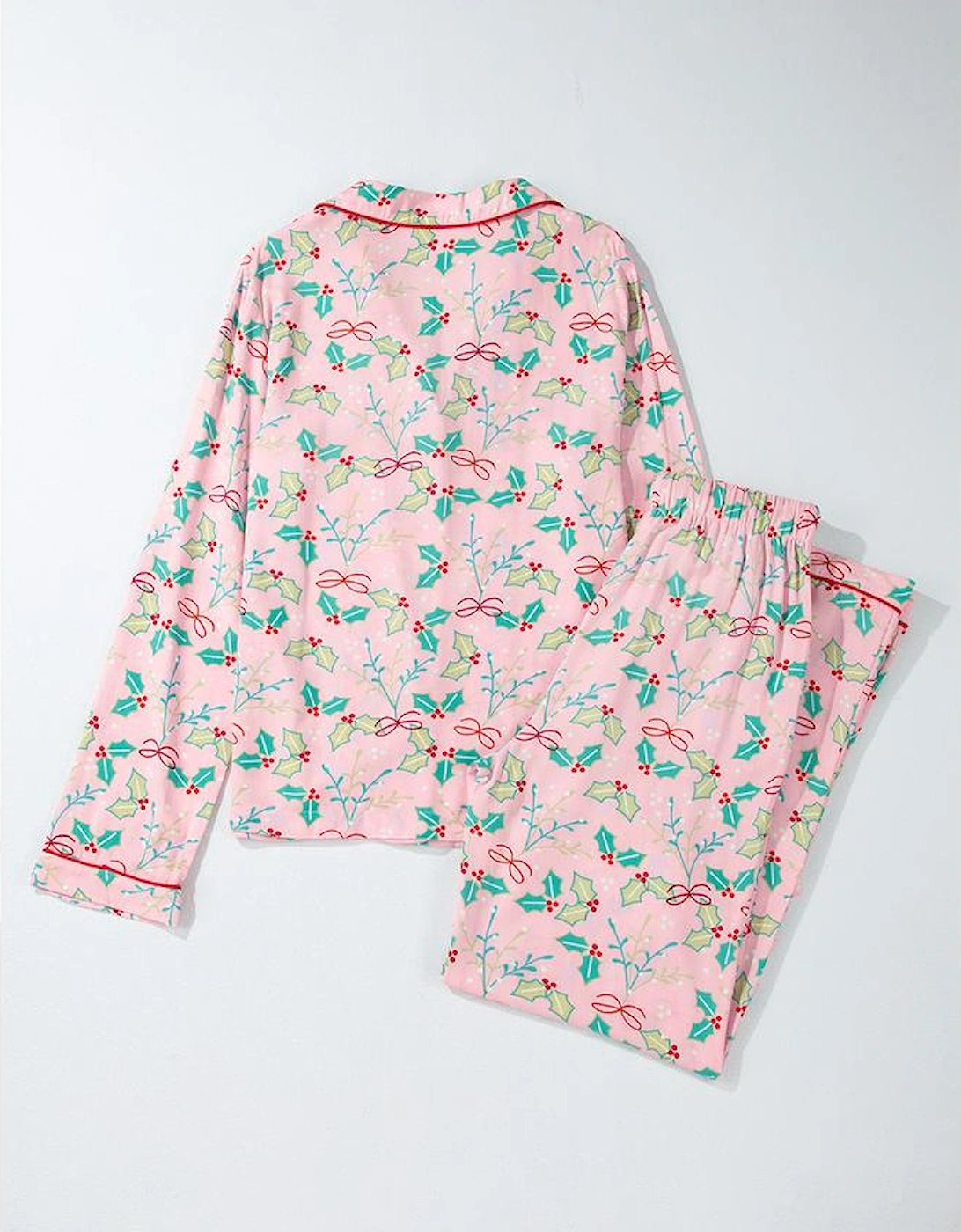 Multicolour Floral Christmas Pajamas Set